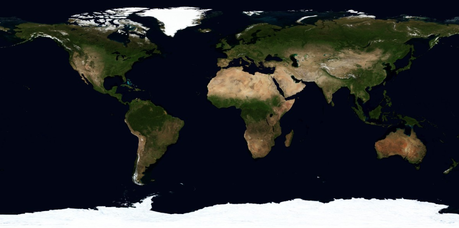 Planisphère en vue satellitale.

Source : via pxhere, CC0, https://pxhere.com/fr/photo/1262215